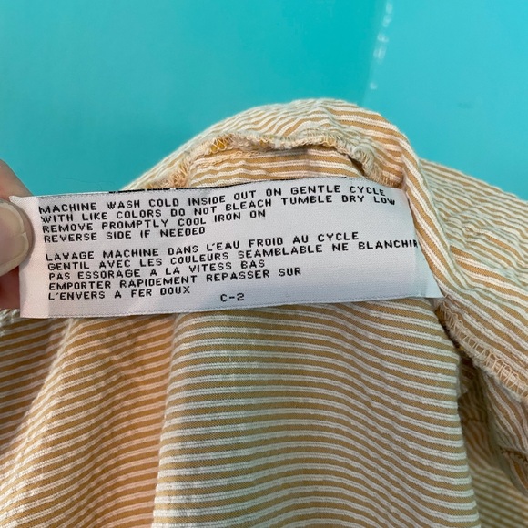 EUC Women’s ANTHRO Tulle Striped Drawstring Neck Short Jacket Size Medium - Picture 7 of 8